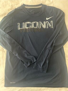 UConn Nike Dri Fit Long Sleeve Shirt Navy Blue Women’s Small